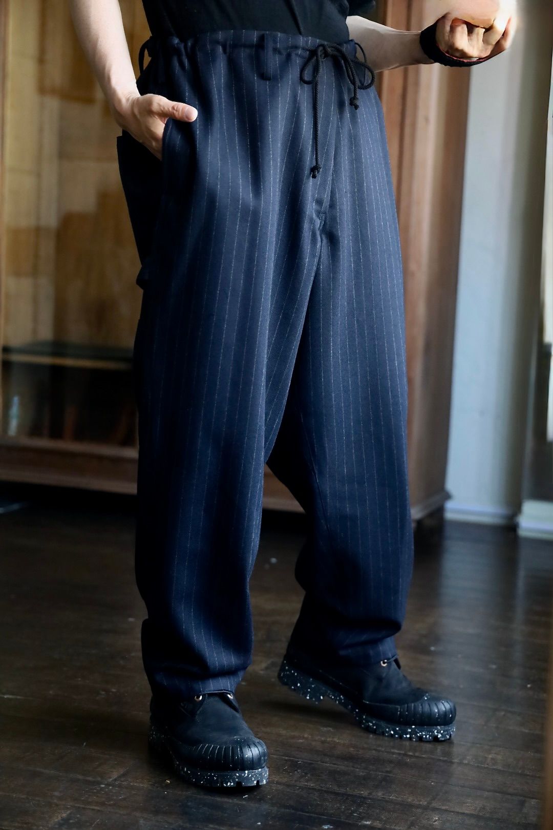 ワイズフォーメンY's for men 25AW STRIPED SERGE PAINTER PANTS (ML-P01-107)NAVY☆6月6日(金)新作発売！
