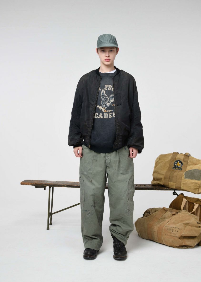 BOW WOW 25FWバウワウ REPAIRED USAF MECHANIC PANTS(BW252-RUMP) AGED SAGE GREEN★10月25日(土)発売!