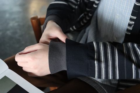 YOKE BORDER CONNECTING CARDIGAN(YK22SS0353S) style.2022.2.19