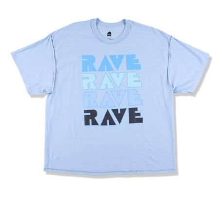 イズネスミュージック 25SS RAVE T-SHIRT(IMP5_23_RAVE5ST01)LIGHT BLUE