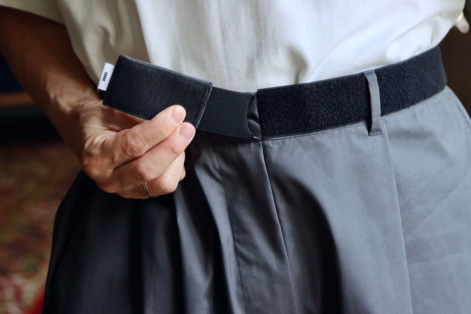 Graphpaper Silicon Poplin Oversized Regular Collar Shirtスタイル