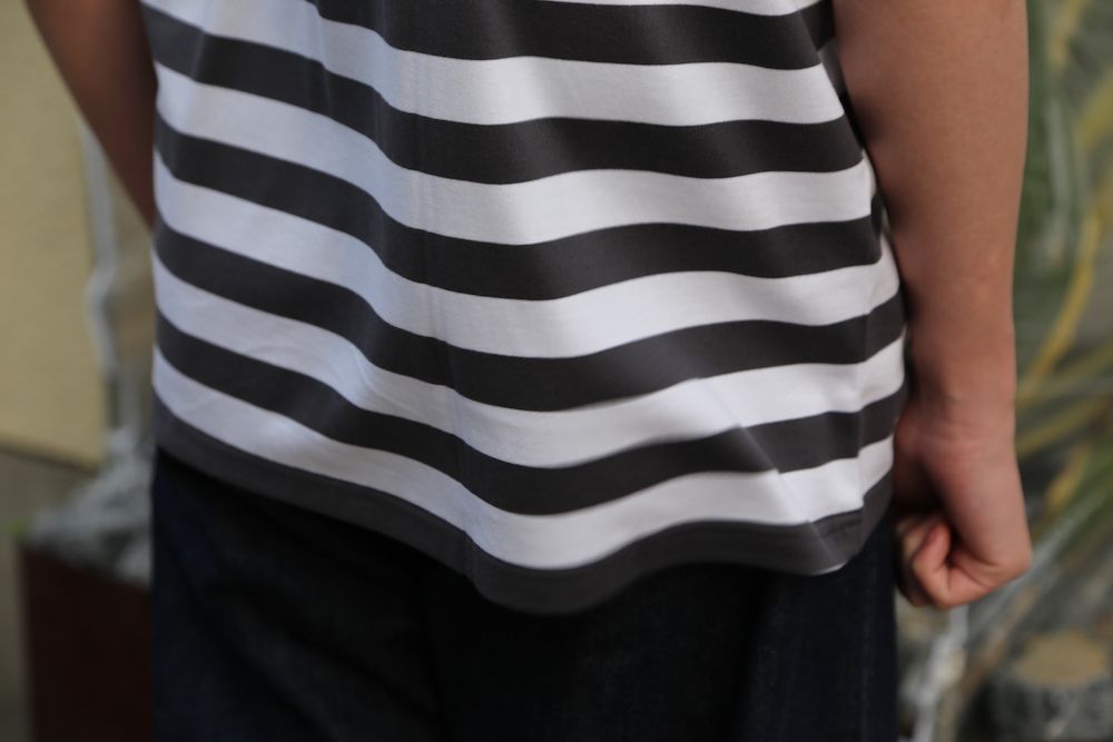 Graphpaper Border S/S Pocket Tee(GU211-70146B) style.2021.3.7