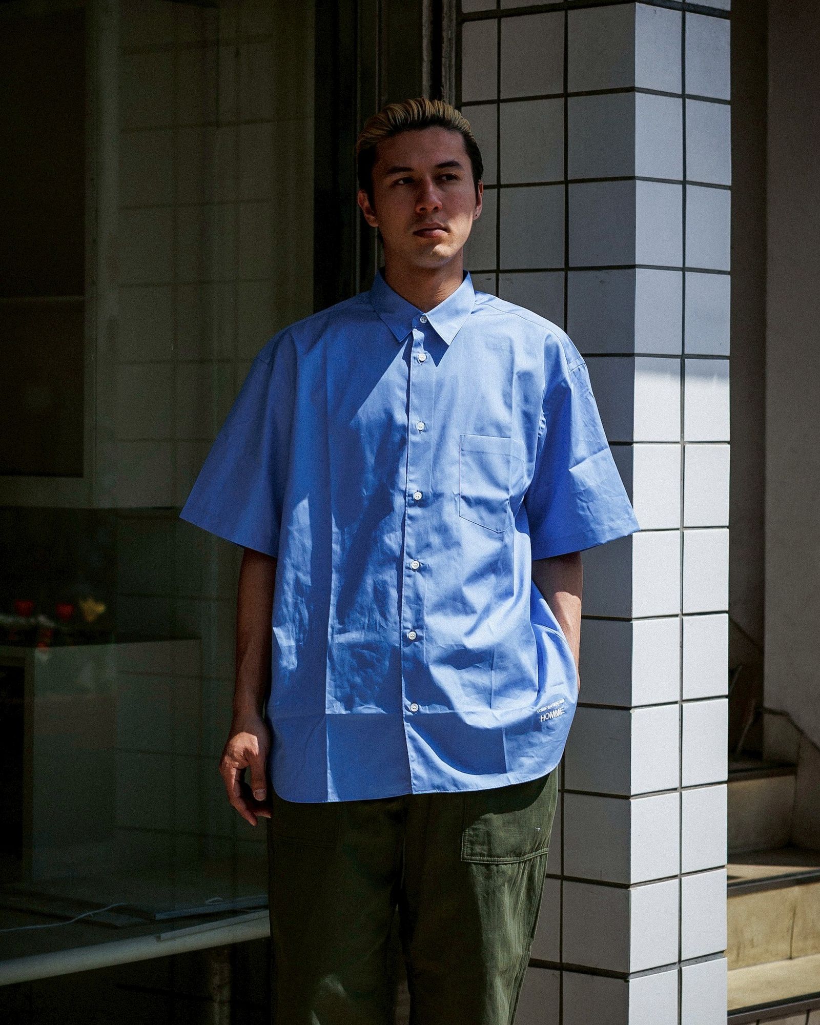 COMME des GARCONS HOMME 綿ブロードS/Sシャツ スタイル | 6488