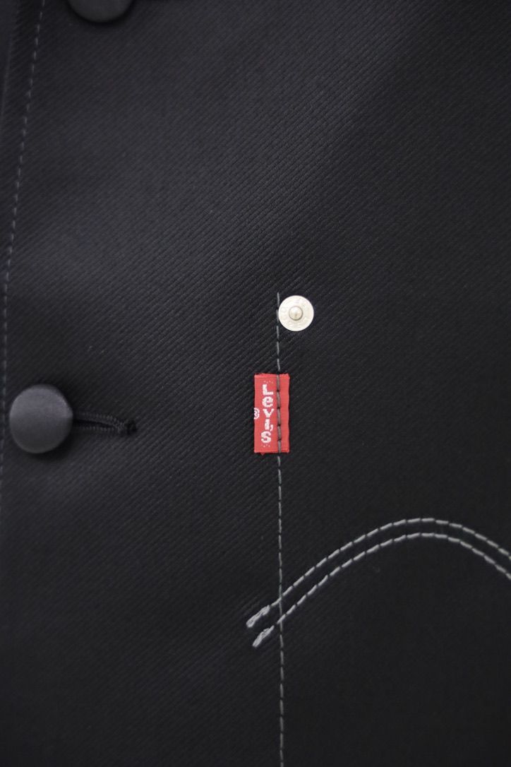 ジュンヤワタナベマン 26FW Levi's Wネーム ウールサージ×キュプラシルクジャケット(WR-J201-051)BLACK☆8月7日(金)発売！