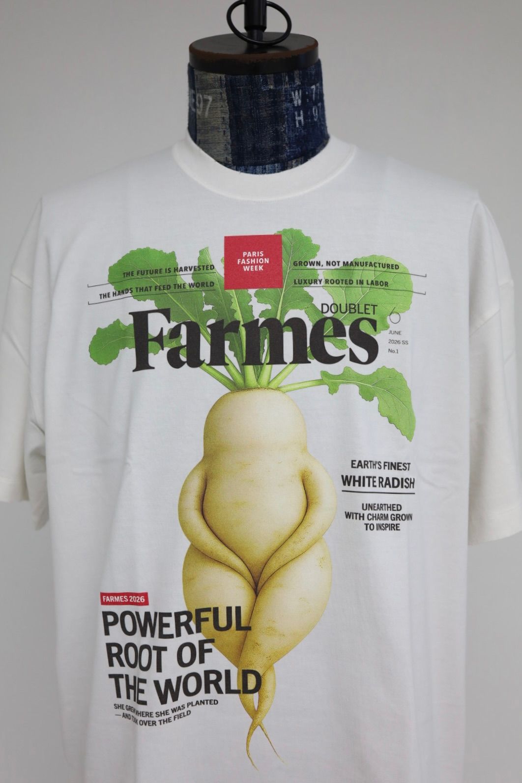 doublet ダブレット26SS FARMES MAGAZINE COVER T-SHIRT (26SS34CS430) WHITE ★1月17日(土)11:00発売！