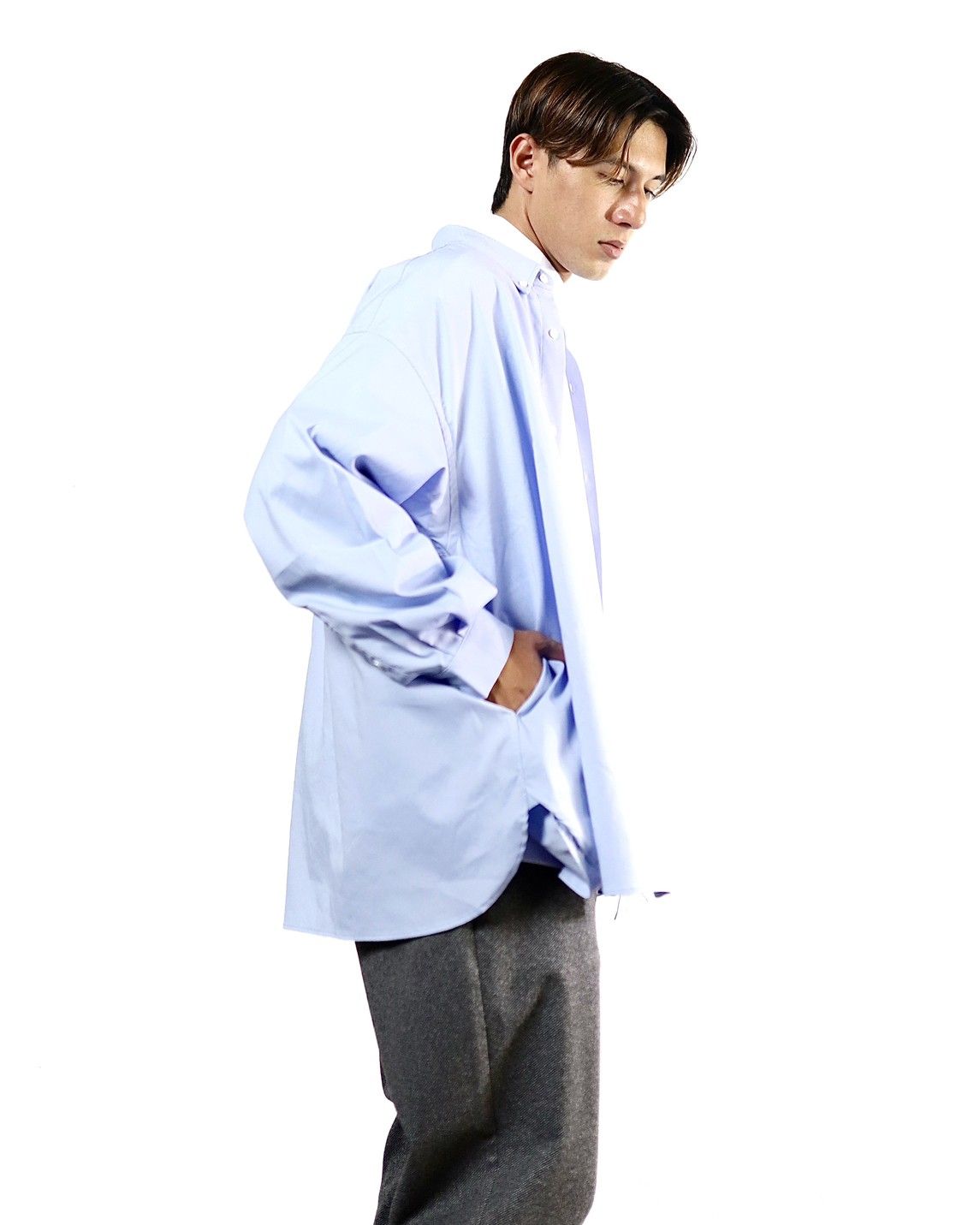 フレッシュサービス DRY OXFORD CORPORATE L/S B.D.SHIRT(BLUE)