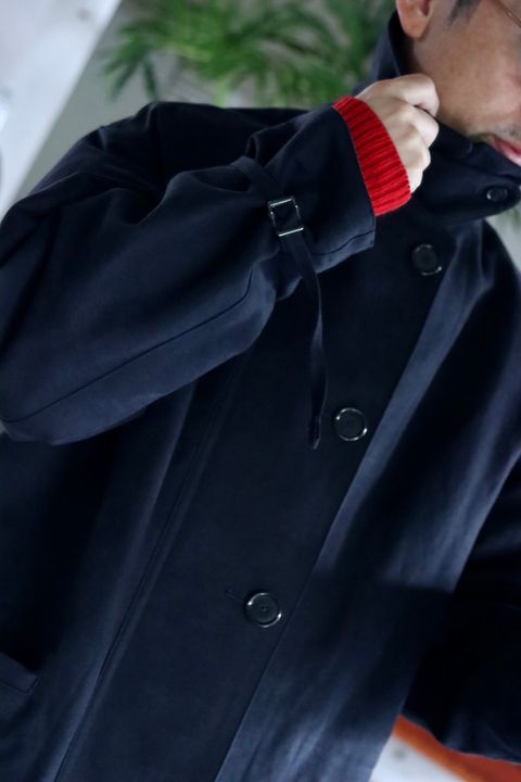 アプレッセ22FW Motorcycle Half Coat"NAVY"スタイル
