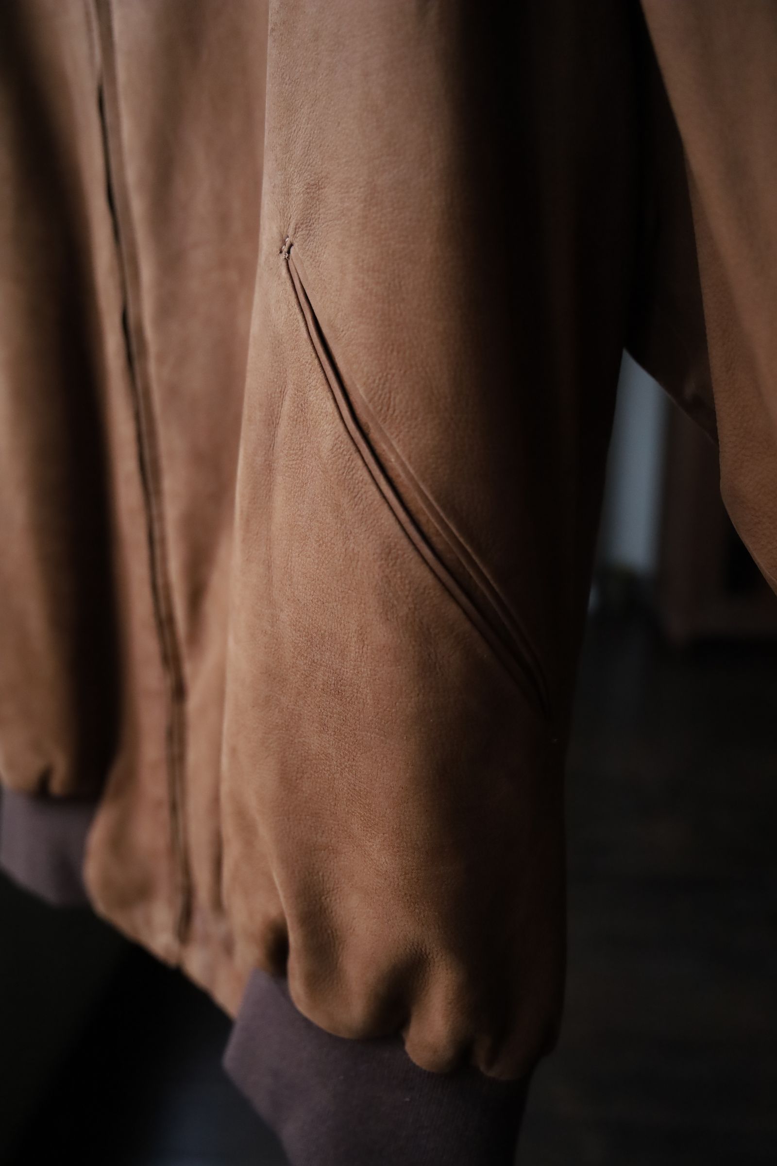 アプレッセ Vintage Nubuck leather Rib Blouson(25SAP-01-34H)BROWN☆1月11日(土)発売！