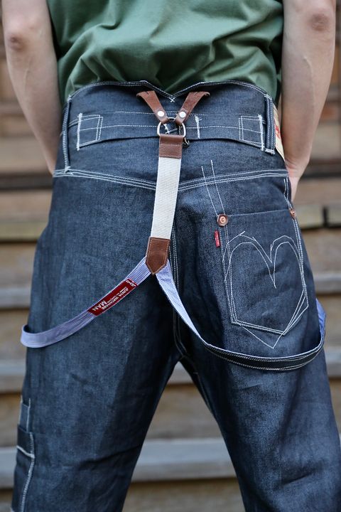 JUNYA WATANABE MAN Levi’s® Wネームサスペンダー付きデニムパンツstyle.2021.2.9.