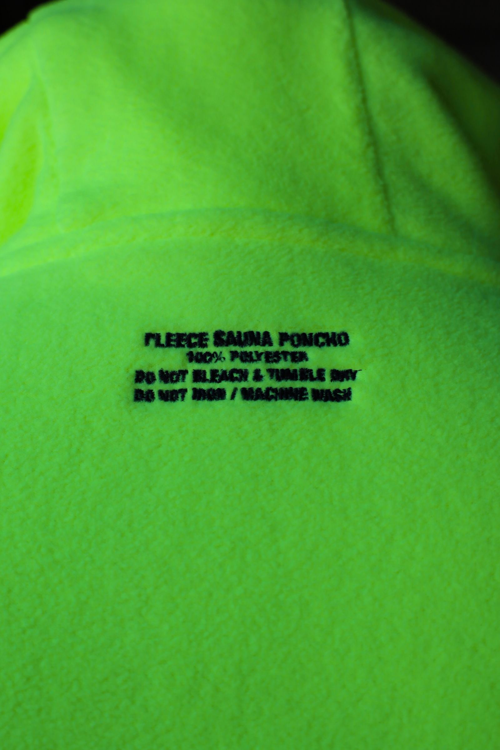 ReFresh!Service.  FLEECE SAUNA PONCHO(NEON YELLOW)★再販しました！