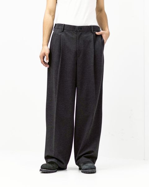 グラフペーパー 25AW SIDOGRAS Melange Ponte Wide Slacks(GM254-40052) GRAY☆11月29日(土)発売！