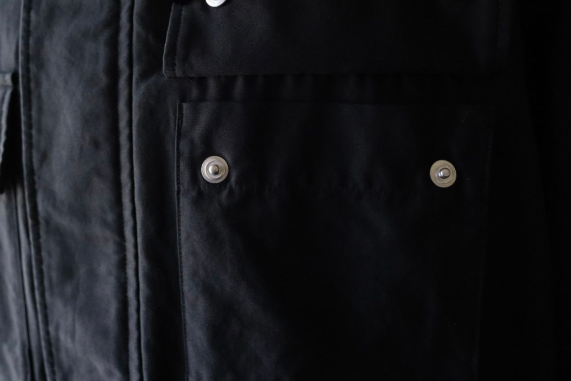 グラフペーパー 25AW Cotton Cupro Back Satin Military Jacket(GM253-30344)BLACK☆9月6日(土)発売！