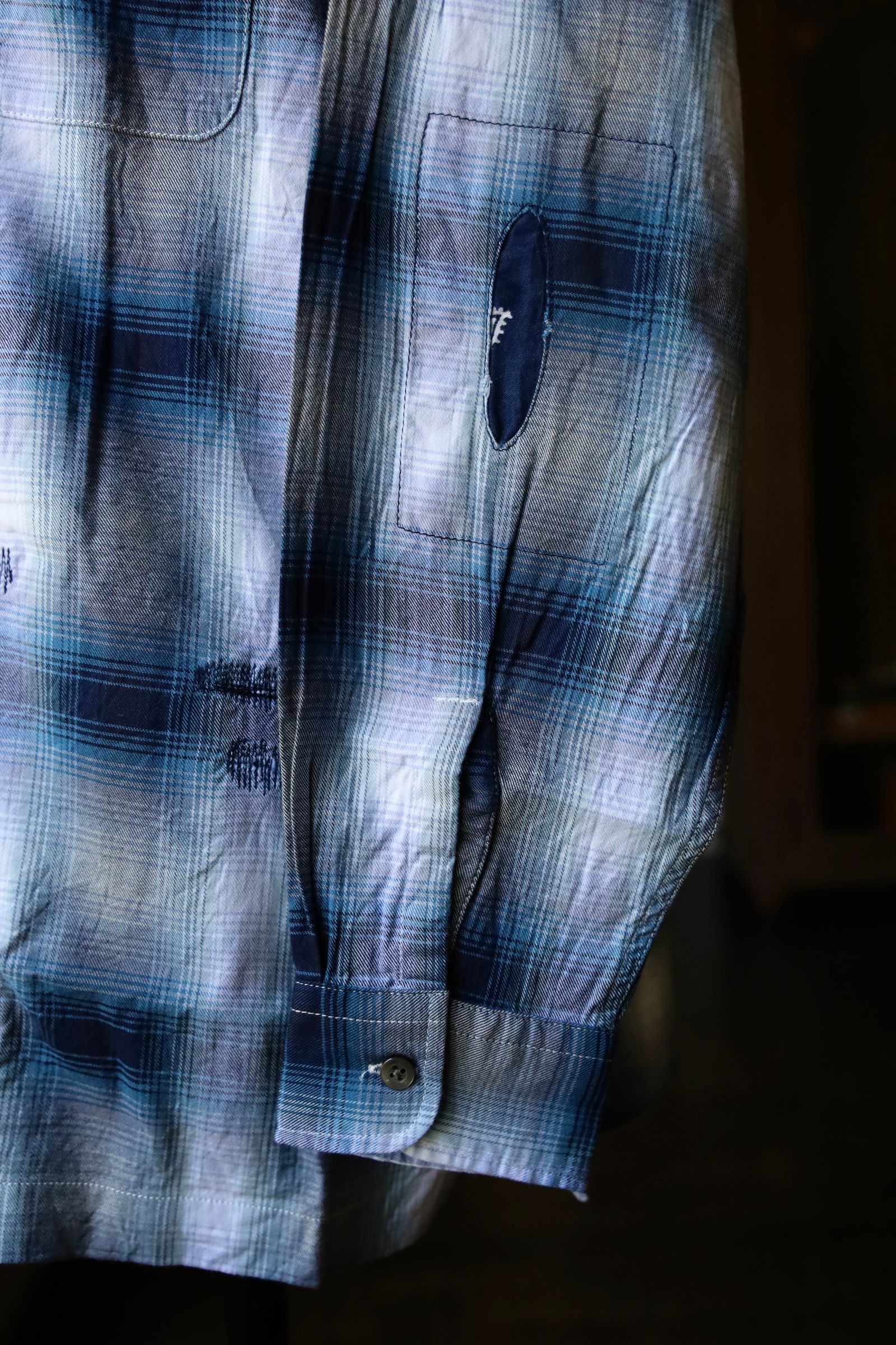 BOWWOW - BOW WOW バウワウ RAYON CHECK SHIRTS REPAIRED(BW242 BOWWOW - BOW WOW バウワウ RAYON CHECK SHIRTS REPAIRED(BW242
