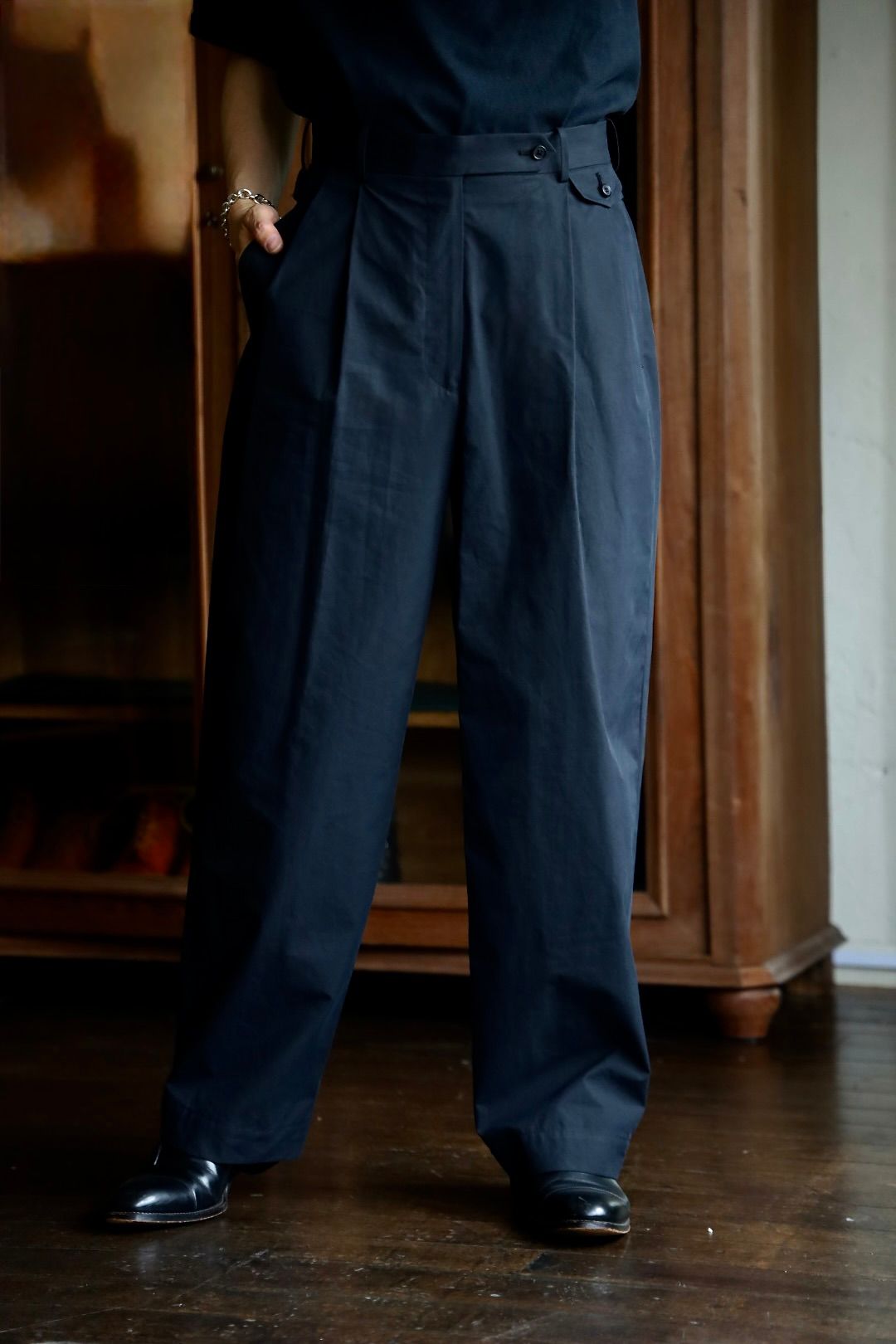 アプレッセ 25SS High Density Weather Cloth Trousers(25SAP-04-15H)BLACK☆4月26日(土)発売！