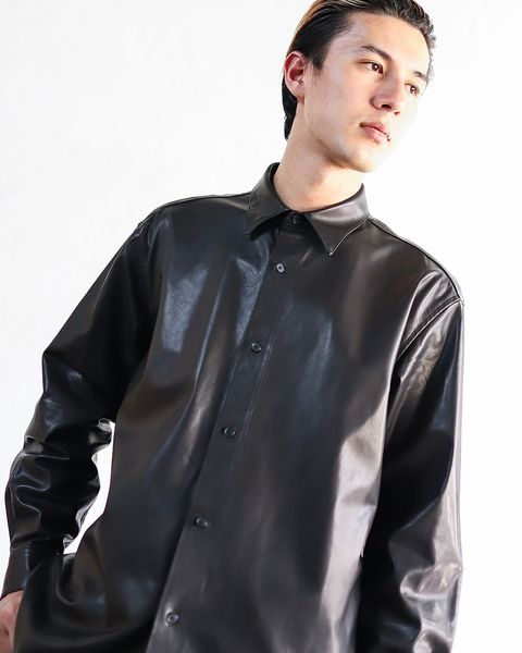 A.PRESSE Leather Regular Collar Shirt スタイル12月13日(土)新作発売！