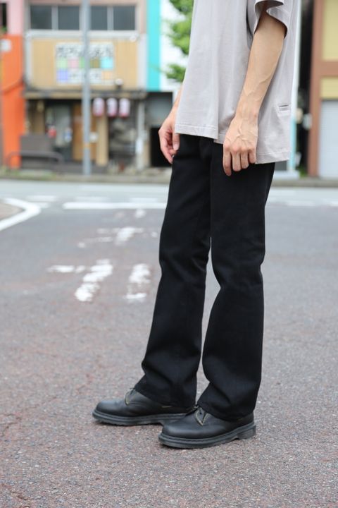 JieDa OW FLARE DENIM PANTS "BLACK"Style.2020.7.5.