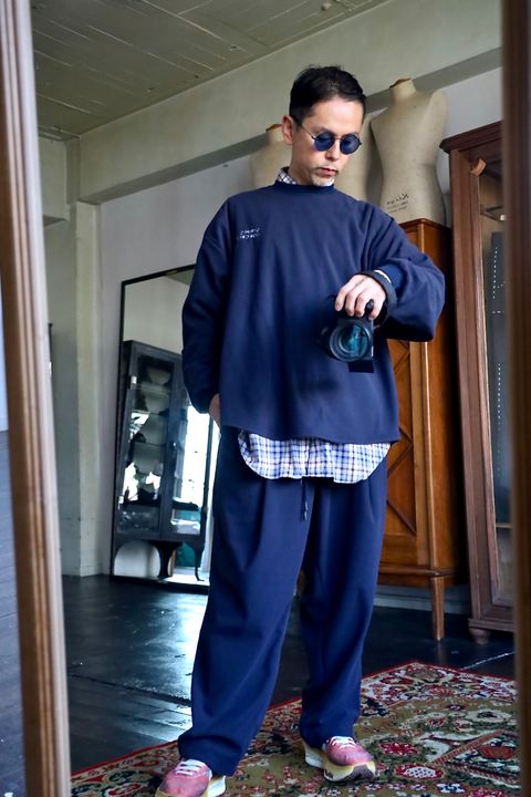 S.F.C FLEECE SUPER BIG LS ROUND TEEスタイル