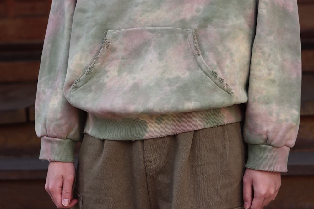 doublet WASTE VEGETABLE DYED HOODIE(22SS28CS209) style.2022.1.15.