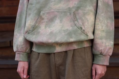 doublet WASTE VEGETABLE DYED HOODIE(22SS28CS209) style.2022.1.15.