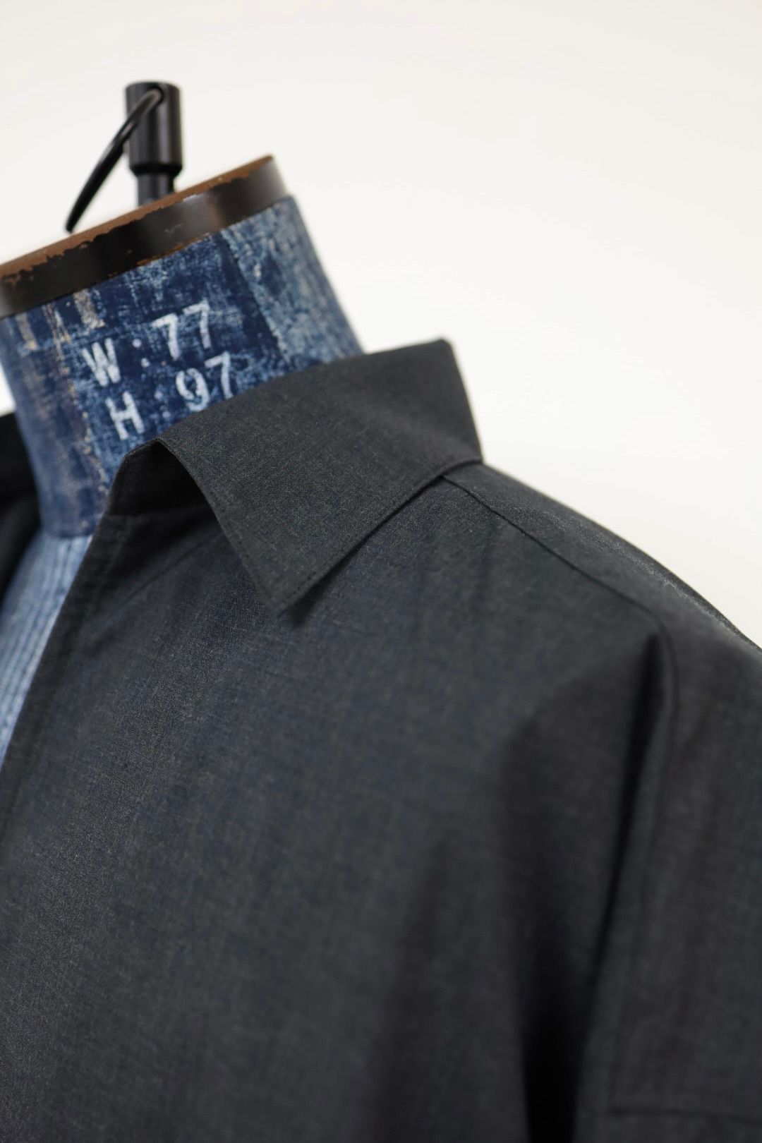 Graphpaper 26SS Fine Wool Heather L/S Skipper Shirt(GU261-50320)CHARCOAL☆2月21日(土)発売！