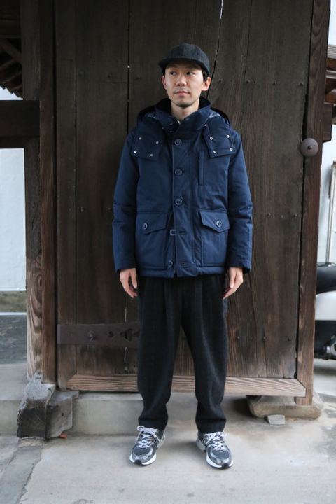 COMME des GARCONS HOMME 綿ナイロンウェザー×綿コーデュロイブルゾン"NAVY"Style.2020.10.31.