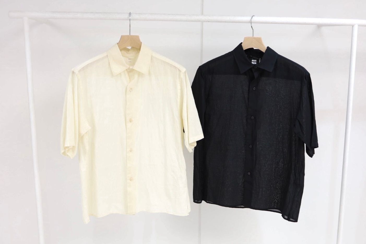 blurhms 26SS Women's Silk-Co Voile Half-Sleeve Shirt(BHS26S036SiCo)Black☆3月27日(金)新作発売！