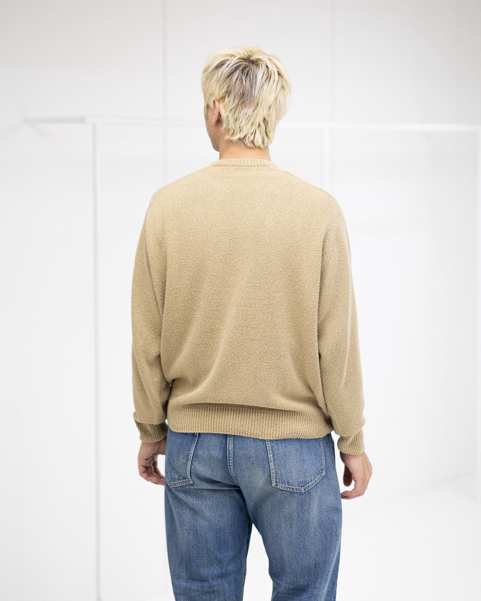 アプレッセ 2026 STYLE1 Washed Silk Nep Crew Neck Sweater(26SAP-03-07)BEIGE☆1月10日(土)発売！