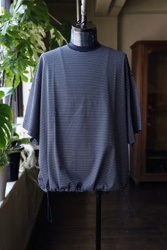 イズネス25SS BALLOON BORDER SHORTSLEEVE T-SHIRT(25SS_46_31SSSH05-3)NAVY×WHITE border
