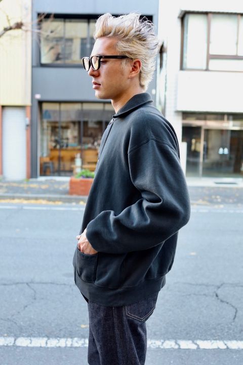 A.PRESSE Vintage Sweat Cardigan MARKスタイル
