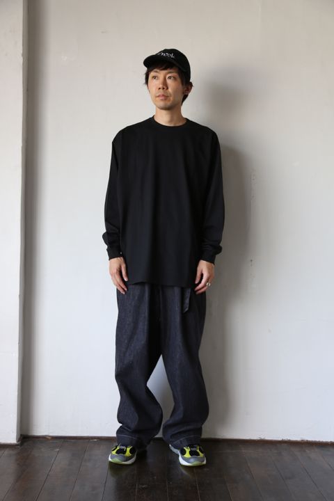 Graphpaper L/S Oversized Tee BLACK Style.2020.8.28.