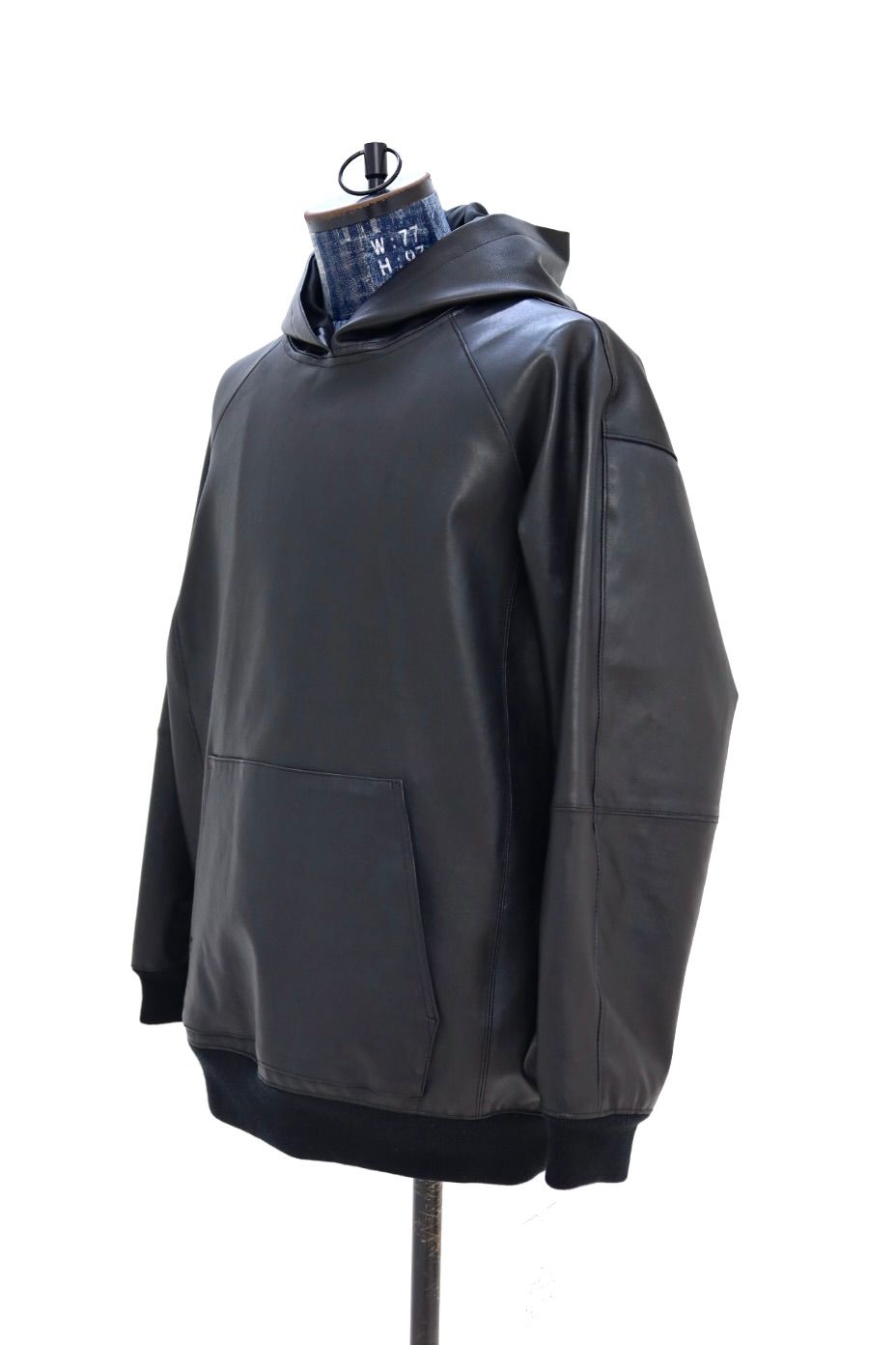 グラフペーパー 26SS Bonded Leather Hooded Pullover(GM261-30409)BLACK☆2月7日(土)発売！