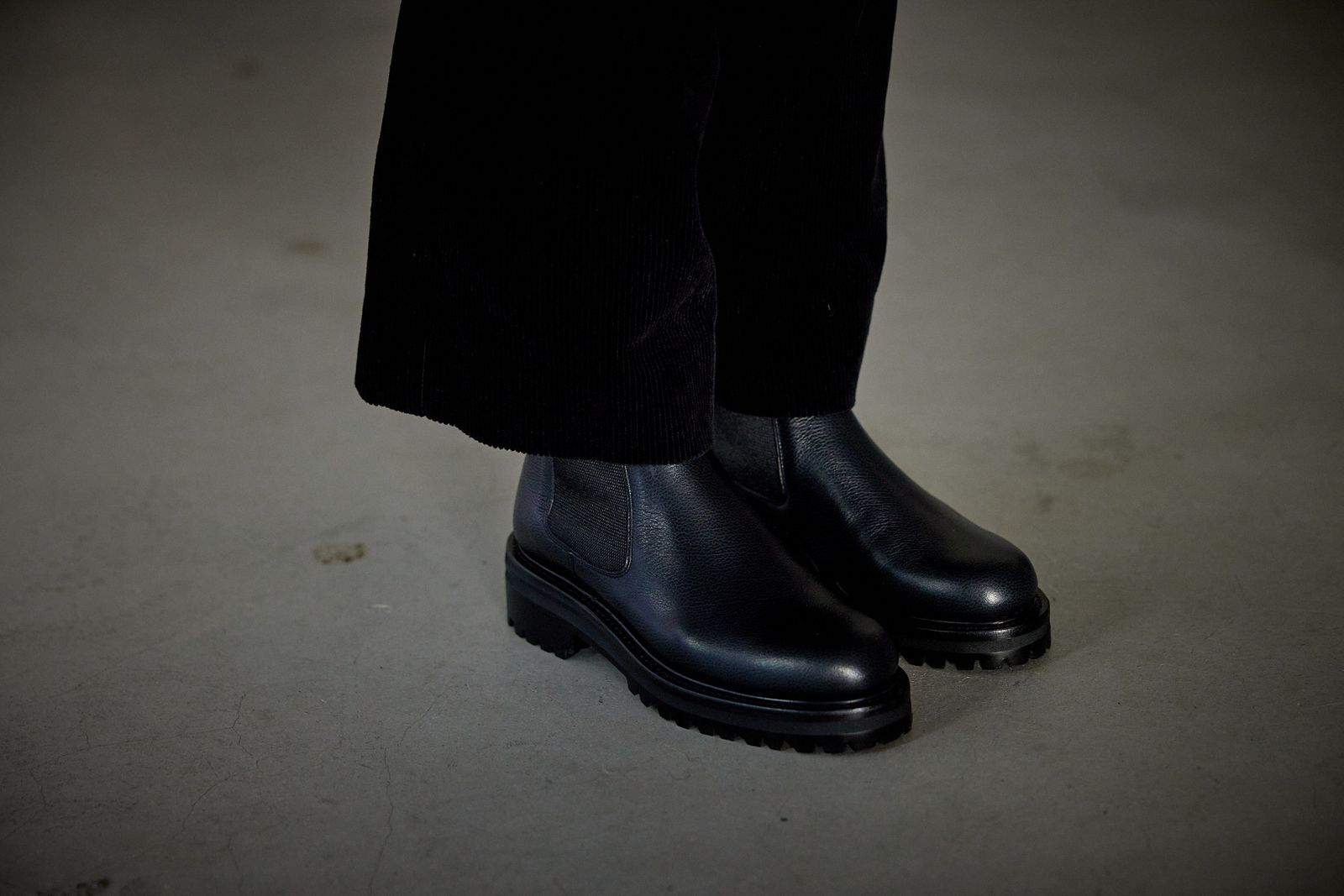 FOOTWORKSフットワークス サイドゴアブーツ WOMENS Side Gore Boots in Grain Leather(F03-0001_W)BLACK☆新作発売！