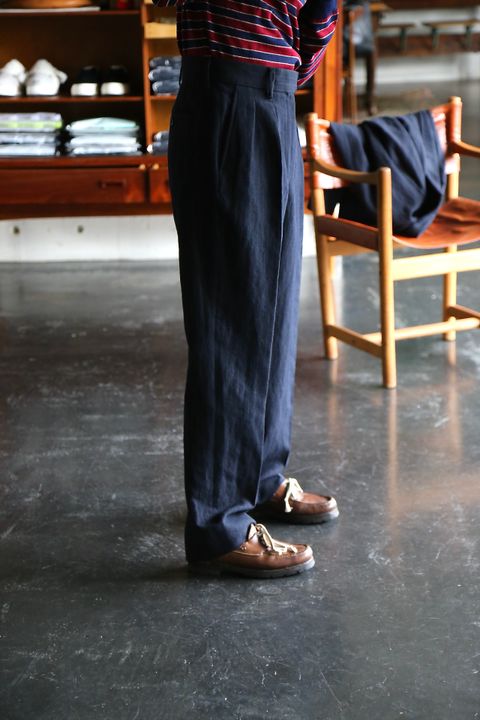 A.PRESSE Two Tack Trousers(21AAP-04-01M)NAVY STYLE※8月21日発売