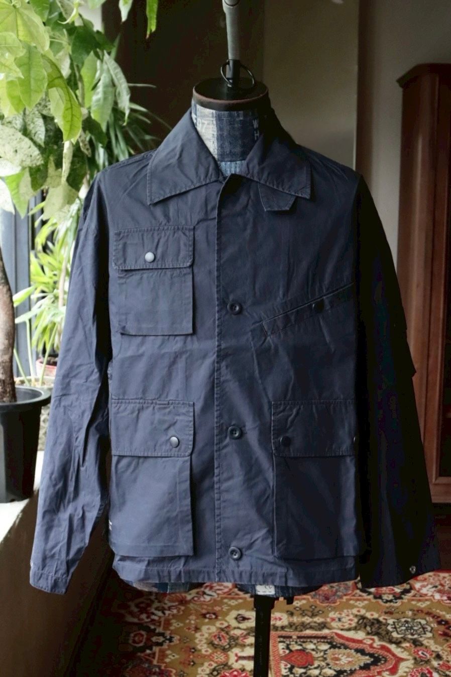 フレッシュサービス WAXED POPLIN FISHING JACKET (FSC253-20117)NAVY