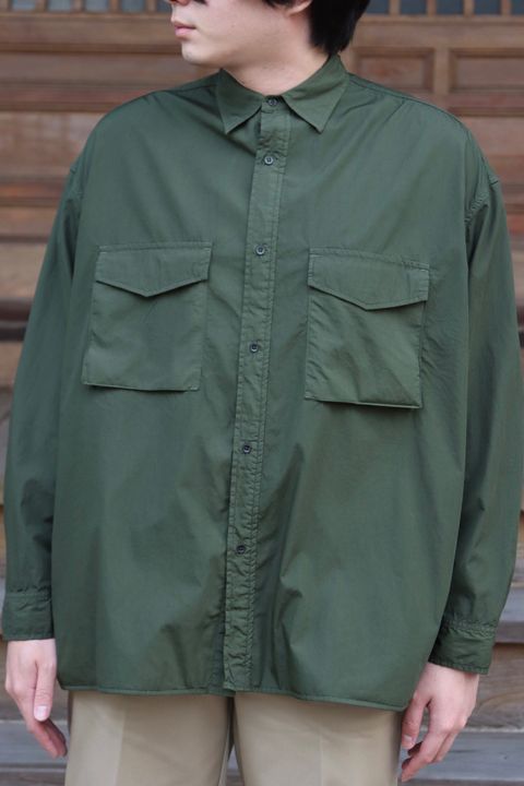 Graphaper Garment Dyed Poplin Fatigue Shirt style.2022.4.2.