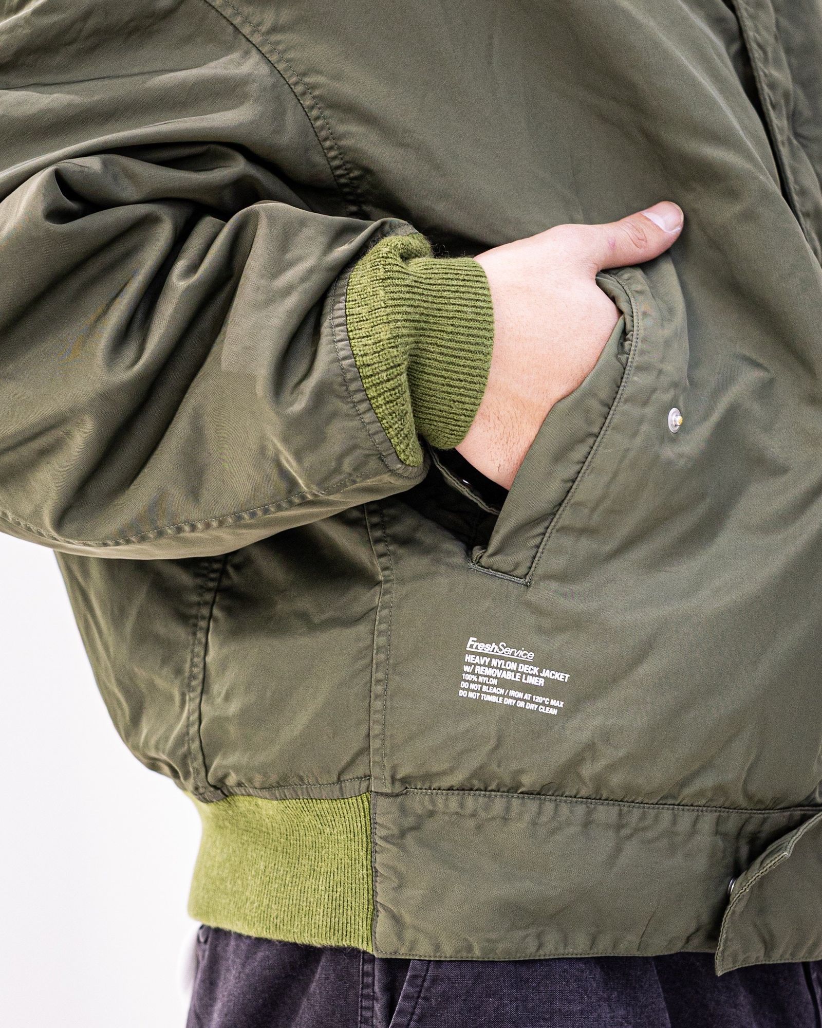 フレッシュサービス HEAVY NYLON DECK JACKET (FSC253-30140)OLIVE DRAB