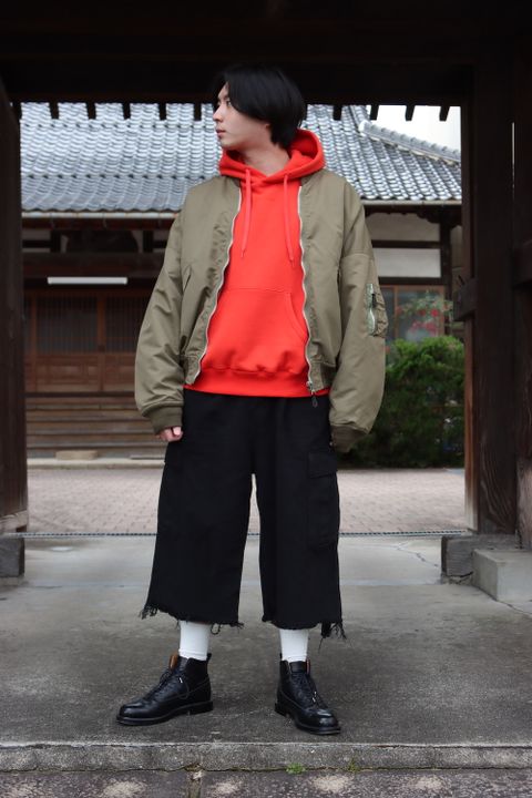 doublet VEGETABLE DYED MA-1(22SS13BL132) style.2022.1.15