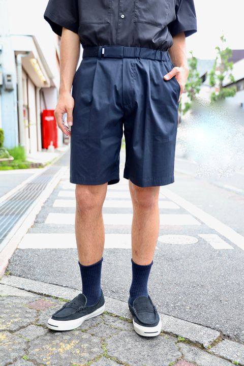グラフペーパー Solotex Twill Wide Chef Shorts(GM261-40164B)NAVY☆3月20日(金)新作発売！