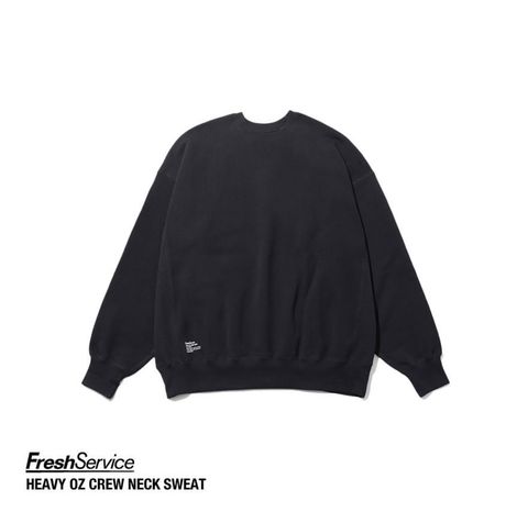 フレッシュサービス HEAVY OZ CREW NECK SWEAT(FSC244-70160)BLACK