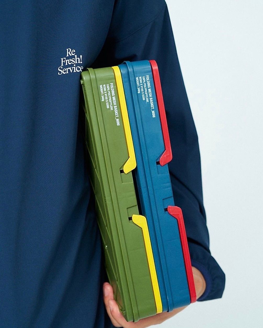 フレッシュサービスReFresh!Service. “SAUNA FOLDING MESH BASKET”(NAVY)