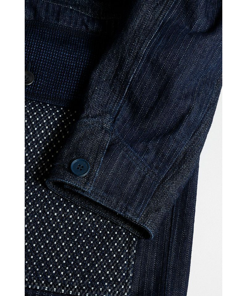 ファンダメンタル デニムシャツ COVERALL JACKET RINSE(FA25JK31R)INDIGO☆新作発売！