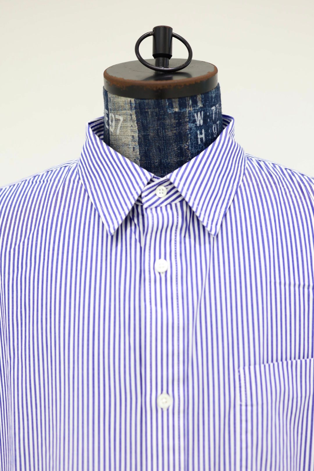 フレッシュサービス  CORPORATE UNIFORM S/S SHIRT(FSC261-50103)BLUE STRIPE