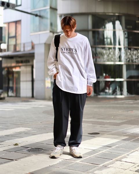 STRIPES FOR CREATIVE FW23 SUPER BIG ROUND LS TEEスタイル