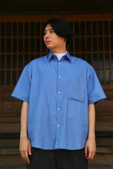 Graphpaper Broad Oversized S/S Regular Collar Shirt(GM212-50625B) style. 2021.5.30