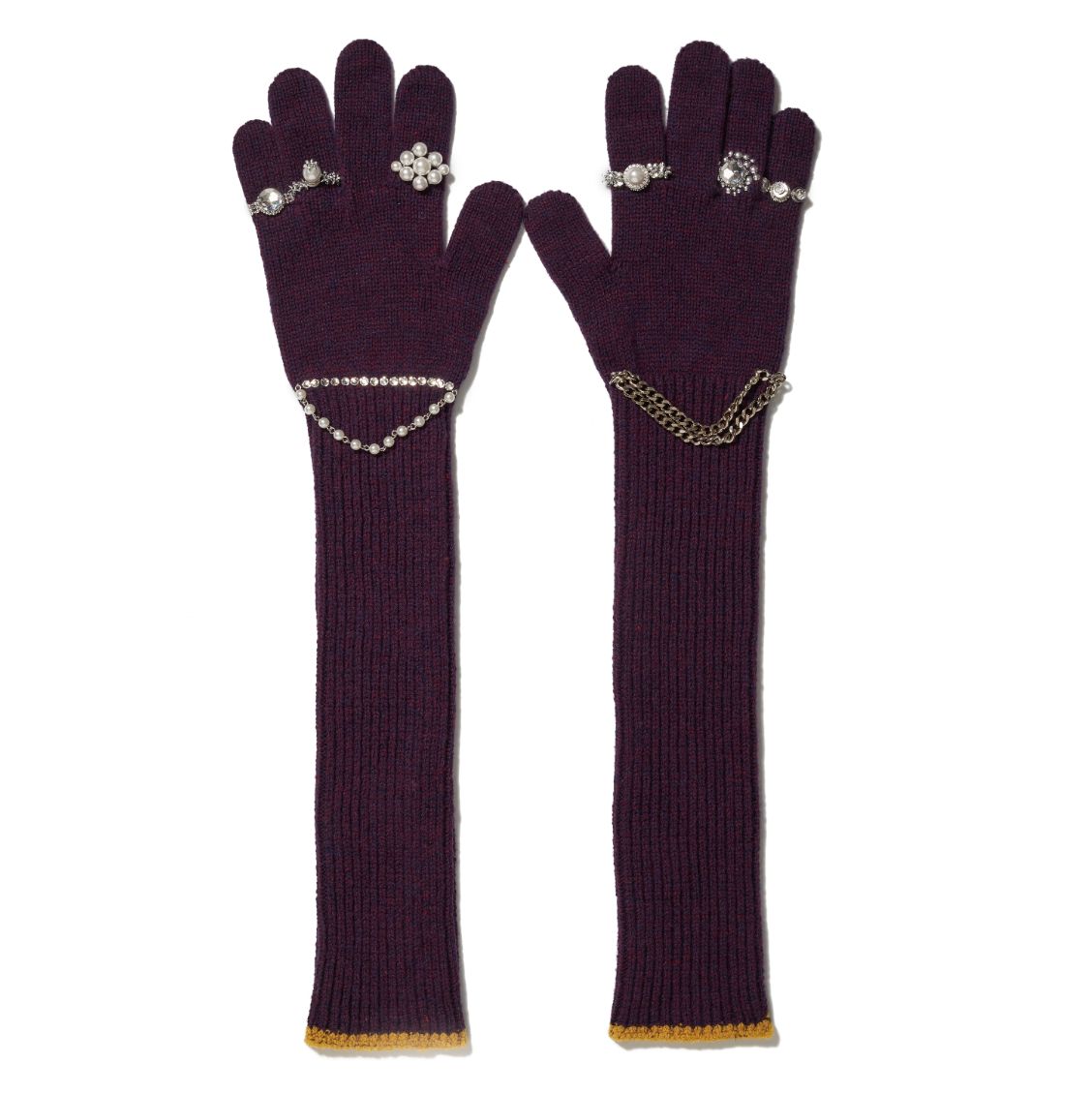 doublet 25AW LONG KNIT GLOVES WITH RINGS (25AW87GV04) PURPLE★9月13日(土)発売！