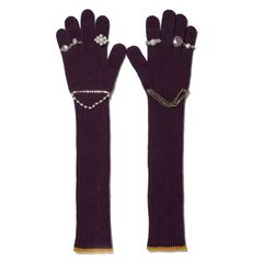 doublet 25AW LONG KNIT GLOVES WITH RINGS (25AW87GV04) PURPLE★9月13日(土)発売！