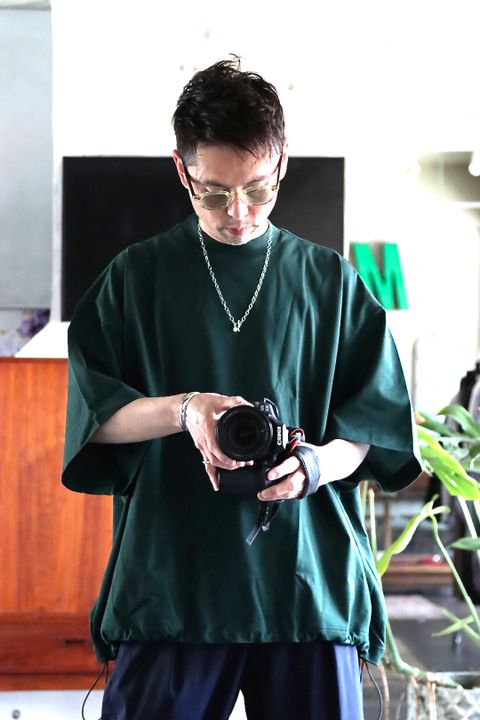 is-ness 22SS BALLOON T-SHIRT"GREEN"スタイル.2022.4.7.