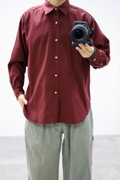 アプレッセ 2026 STYLE1 Double Weave Twill Regular Collar Shirts(26SAP-02-05)BURGUNDY☆12月27日(土)発売！