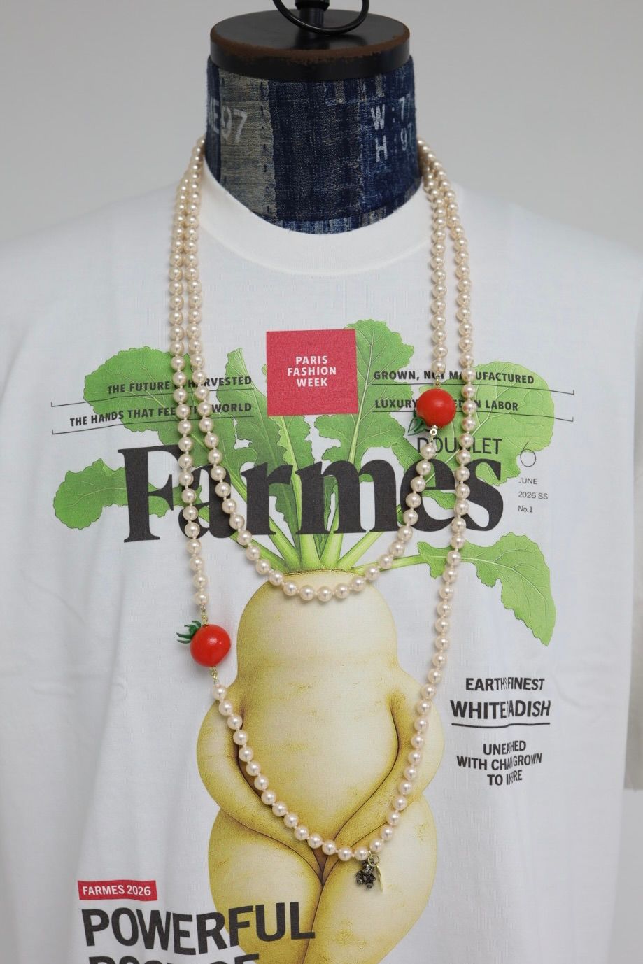 doublet ダブレット26SS FOOD SAMPLE PEARL NECKLACE (26SS83AC43) TOMATO★1月17日(土)11:00発売！