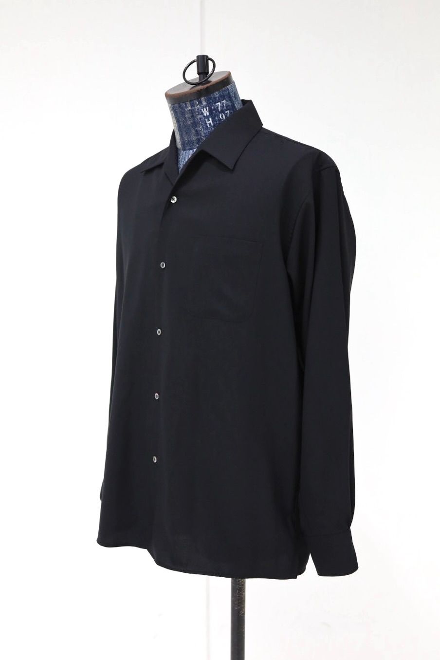 MARKAWARE 26SS ITALIAN OPEN COLLAR SHIRT(A26A06SH02C)BLACK☆新作発売！